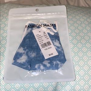 Two PacSun blue tie-dyed face mask